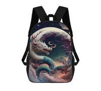 sinyumoney Dragon Moon Sky Art Mochilas Impresas En 3D Para Niños, Mochila Escolar, Mochila De Moda Para Niños De Primaria Y Secundaria 17inch