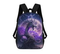 sinyumoney Dragon Moonlit Fantasy -1 Mochila Para Niños, Adolescentes Y Estudiantes, Mochilas Para Niñas, Mochilas Para Niños Pequeños, Primaria Y Secundaria 17inch