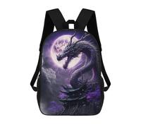 sinyumoney Dragon Moonlit Palace Mochila Escolar De Moda Para Estudiantes, Adecuada Para Niños Y Niñas, Mochila Informal Para Viajes Al Aire Libre, Esencial Para El Día A Día 17inch