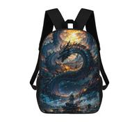 sinyumoney Dragon Mythical Fantasy Mochilas Informales Para Niños, Mochila Escolar Para Adolescentes, Niñas Y Niños, Mochilas Para Libros 17inch