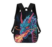 sinyumoney Dragon Neon Mochila De Moda Para Papelería, Impermeable, Informal, Para Hombres, Mujeres Y Adolescentes 17inch
