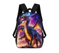 sinyumoney Dragon of The Galaxy Mochila Infantil Con Impresión 3D, Mochila Escolar Para Niños, Mochila Informal Divertida Para Niños Y Adolescentes 17inch