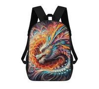 sinyumoney Dragon of The Prism Realms Mochila Escolar Grande, Ligera E Informal: Perfecta Para Viajes, Trabajo Y Uso Diario 17inch