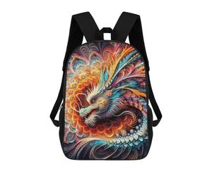 sinyumoney Dragon of The Prism Realms Mochila Escolar Grande, Ligera E Informal: Perfecta Para Viajes, Trabajo Y Uso Diario 17inch