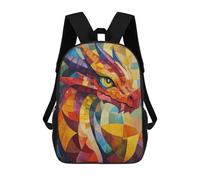 sinyumoney Dragon Oil Painting Mochila Escolar Secundaria Informal Para Viajes - Perfecta Para Viajes, Trabajo Y Uso Diario 17inch