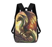 sinyumoney Dragon on A Mountain Peak Mochilas Mochilas Infantiles Mochila Escolar Mochila Escolar Infantil Impresa En 3D Mochilas De Viaje De Moda Para Niños De Primaria Y Secundaria 17inch