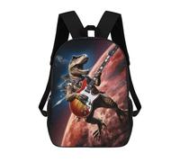 Sinyumoney Dragon On The Cliff Edge Mochila Escolar Impreso 3D para Niños Y Niñas Mochila Portátil Para Niños/Estudiantes/Adultos, Rocking Tyrannosaurus, 17"