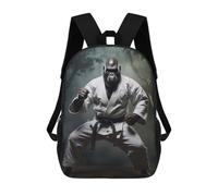 Sinyumoney Dragon On The Cliff Edge Mochila Escolar Impreso 3D para Niños Y Niñas Mochila Portátil Para Niños/Estudiantes/Adultos, Karate Gorilla, 17"