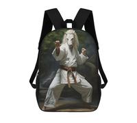 Sinyumoney Dragon On The Cliff Edge Mochila Escolar Impreso 3D para Niños Y Niñas Mochila Portátil Para Niños/Estudiantes/Adultos, Karate Horse, 17"