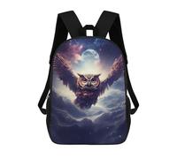 Sinyumoney Dragon On The Cliff Edge Mochila Escolar Impreso 3D para Niños Y Niñas Mochila Portátil Para Niños/Estudiantes/Adultos, Owl In 60s Rock Album, 17"