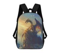 sinyumoney Dragon On The Cliff Edge Mochilas escolares Mochila escolar Mochila impresa 3D para niños mochilas de viaje bolsas de libros mochila escolar para niños, Mystical Dragon On A Cliff, 17"