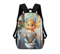 sinyumoney Dragon on The Toilet Funny Mochila Escolar Secundaria Informal Para Viajes - Perfecta Para Viajes, Trabajo Y Uso Diario 17inch
