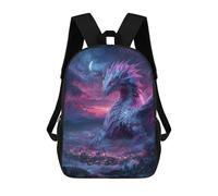 sinyumoney Dragon Overlooking City at Night Mochila De Viaje Resistente Al Agua, Bolsa Para Computadora Para Hombres, Mujeres Y Adolescentes 17inch