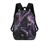 sinyumoney Dragon Queen Armor Fantasy Artwork Mochila Escolar/para Ordenador Portátil Para Colegio/trabajo/viajes Para Camping, Aventuras Al Aire Libre Y Viajes Diarios 17inch