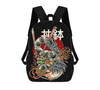 sinyumoney Dragon Ramen Vintage Mochila Infantil, Mochila Escolar Impresa En 3D, Mochila Para Niños Y Niñas, Mochila Escolar Ajustable Para La Escuela Primaria 17inch