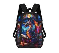 sinyumoney Dragon Reading Book Mochilas Para Niños Y Estudiantes, Mochilas Escolares Impresas En 3D, Mochilas Para Estudiantes De Primaria Y Secundaria, Mochilas Para Niños Y Niñas 17inch