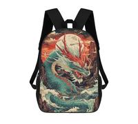 sinyumoney Dragon Rising Mythical Majesty Mochila Escolar De Moda, Mochila Para Material Escolar, Mochila Impermeable Informal Para Acampar, Aventuras Al Aire Libre Y Viajes Diarios 17inch