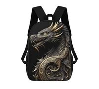 sinyumoney Dragon Ruler Art Deco Mochilas Infantiles Impresas En 3D De 17 Pulgadas. Mochila Escolar Informal Impresa En 3D Para Niños De Primaria Y Secundaria.
