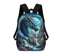 sinyumoney Dragon Silhouette Torii Mochilas Para Niños Mochila Escolar Mochila Escolar Impresa En 3D Para Niños Estudiantes De Primaria Y Secundaria 17inch