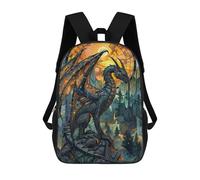 sinyumoney Dragon Stained Story Mochila Escolar Para Computadora Para La Escuela/trabajo/viajes Para Niñas, Adolescentes 17inch