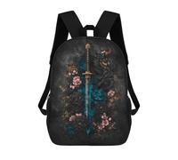sinyumoney Dragon Sword Art Print Mochila Escolar Secundaria Informal Para Viajes, Mochilas Para La Escuela Secundaria, Para Acampar, Aventuras Al Aire Libre Y Viajes Diarios 17inch