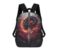 sinyumoney Dragon Sword Fantasy Artwork -1 17inch Mochilas Escolares Impresas En 3D, Mochilas Escolares De Moda Para Niños De Primaria Y Secundaria