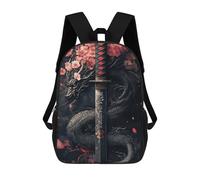 sinyumoney Dragon Sword with Cherry Blossoms -5 Mochilas Escolares Para La Escuela Secundaria, Preparatoria, Universidad Y Viajes Para Niños/niñas/adolescentes 17inch