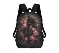 sinyumoney Dragon Sword with Pink Flowers Mochila Escolar Ligera Para Aeropuerto, Estudiantes Universitarios, Mochila Para Niños/niñas/adolescentes 17inch
