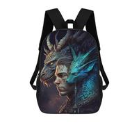 sinyumoney Dragon Warrior Fantasy Artwork Mochilas Para Niños 17inch Mochila Escolar Mochila Escolar Impresa En 3D Para Niños De Primaria Y Secundaria