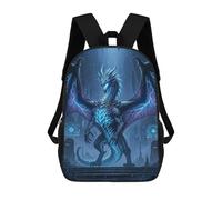 sinyumoney Dragon with Neon Accents Mochila Escolar Para Ordenador, Para El Colegio/trabajo/viajes Para Niñas, Niños Y Adolescentes 17inch