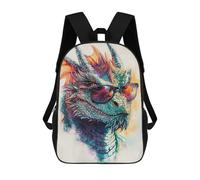 sinyumoney Dragon with Sunglasses Mochila, Mochila Infantil, Mochila Escolar Para Estudiantes, Mochila Para Libros, Mochila Escolar Impresa En 3D Para Niños Y Niñas 17inch