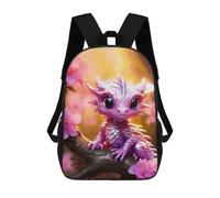 sinyumoney Dragons Cherry Bloom Mochila Escolar, Mochila De Negocios Para Portátil, Mochila Unisex Informal Para Adolescentes, Niños, Mujeres Y Hombres 17inch