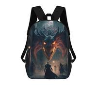 sinyumoney Dragon's Fiery Assault Mochila Infantil Para Niñas Y Niños, Mochila De Día, Escuela Primaria, Perfecta Para La Vuelta Al Cole O Educación Física, Regalos Y Viajes 17inch