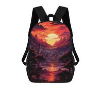 sinyumoney Dramatic Sunset Cityscape Mochila Escolar Resistente Al Agua, Mochila Escolar De Negocios Para Hombres/mujeres 17inch