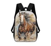sinyumoney Drawing Horse Mochila Escolar Infantil De 17 Pulgadas, Impresa En 3D, Estilo Casual, Para Niños, Ideal Para Viajes, Como Mochila Escolar O Para Llevar Libros.