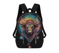 sinyumoney Dreamcatcher Mandala Bull Mochilas Impresas En 3D Para Niños, Mochila Escolar, Mochila Informal Para Exteriores, Mochila Informal De Moda Para Niños, Lindas Bolsas De Viaje 17inch