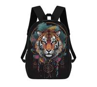 sinyumoney Dreamcatcher Mandala Tiger Mochila Escolar De Moda Para Material Escolar, Mochila Impermeable Informal Para Niños/niñas/adolescentes 17inch
