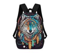 sinyumoney Dreamcatcher Mandala Wolf Mochila Infantil, Mochila Escolar Infantil, Mochilas Escolares Impresas En 3D Para Niños Y Estudiantes Adolescentes 17inch