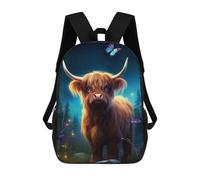 sinyumoney Dreamy Highland Cow Mochila Escolar Infantil Impresa En 3D, Mochila Informal De Moda Para Niños, Mochila De Viaje De Alta Capacidad Para Libros Para Niños 17inch