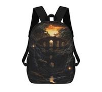 sinyumoney Dreamy Magical Landscape Mochila De Moda Para Papelería, Impermeable, Informal, Para Hombres, Mujeres Y Adolescentes 17inch