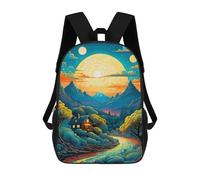 sinyumoney Dreamy Mountain Sunset Mochilas Infantiles Mochila Escolar Mochila Impresa En 3D Para Niños Mochilas De Viaje Bolsas Para Libros Mochila Escolar Para Niños 17inch