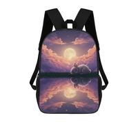 sinyumoney Dreamy Rabbit Under Moonlight Reflection Mochila Escolar Para Niños Mochila Escolar Impresa En 3D Mochila Escolar De Moda Para Niños De Primaria Y Secundaria 17inch