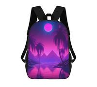sinyumoney Dreamy Synthwave Horizons Mochila Infantil, Mochila Escolar Para Niños Y Adolescentes, Mochila De Viaje, Mochila Escolar, Mochila Para Libros 17inch