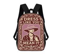 sinyumoney Dress Like You Mean It Mochila Escolar, De Trabajo, Para Portátil, Mochila - Perfecta Para Viajes, Trabajo Y Uso Diario 17inch