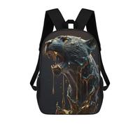 sinyumoney Dripping Gold Panther Mochila Escolar Infantil Impresa En 3D Para Niños, Mochilas De Viaje De Alta Capacidad, Bolsas Para Libros, Mochila Escolar Infantil 17inch