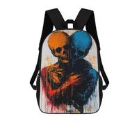 sinyumoney Duality of Souls Contemporary Expressionist Artwork Mochila Escolar Para Niños Con Impresión 3D, Mochila Moderna Para Niños Y Niñas, Mochila Informal Para Estudiantes. 17inch
