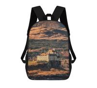 sinyumoney Duart Castle Isle of Mull Mochila Infantil Para Niñas Y Niños, Mochila De Día, Escuela Primaria, Perfecta Para La Vuelta Al Cole O Educación Física, Regalos Y Viajes 17inch