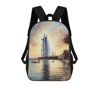 sinyumoney Dubai United Arab Emirates Mochila Infantil, Mochila Escolar Impresa En 3D, Mochila Para Niños Y Niñas, Mochila Escolar Ajustable Para La Escuela Primaria 17inch