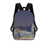 sinyumoney Dublin Travel Print Mochila Escolar Infantil Impresa En 3D, Mochila Informal De Moda Para Niños, Mochila De Viaje De Alta Capacidad Para Libros Para Niños 17inch