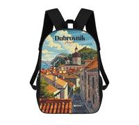 sinyumoney Dubrovnik Croatia Travel Mochila Escolar Infantil Impresa En 3D, Mochila Informal De Moda Para Niños, Mochila De Viaje De Alta Capacidad Para Libros Para Niños 17inch